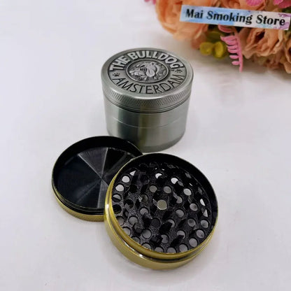 1.6/2-inch Dog Herb Grinder — 4-Layer Metal Manual Spice & Tobacco Mill for Smoking Accessories
