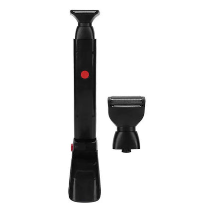 Long Handle Waterproof Men’s Back Shaver — USB Rechargeable Folding Body Hair Trimmer