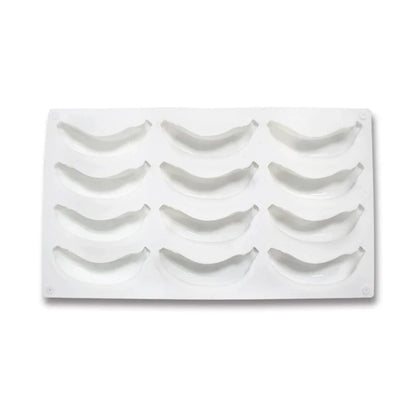 12-Cavity 3D Banana Silicone Mold – Baking Mousse Cake, Chocolate, Ice Cream & Dessert Pastry Mould