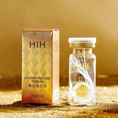 Soluble Face Lifting Threads Serum – Collagen, Protein & Peptide Gold Silk Wire Facial Essence for Anti-Aging & Skin Firming