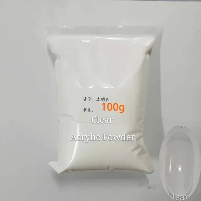 50g/100g Nude Nail Acrylic Powder Bulk Set – 4-in-1 Solid Crystal Extension, Dipping & Engraving Nail Art Monomer Wholesale