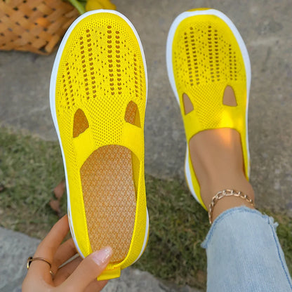 Women’s Casual Summer Sneakers - Lightweight Solid Flat Shoes for Everyday Four Season Wear