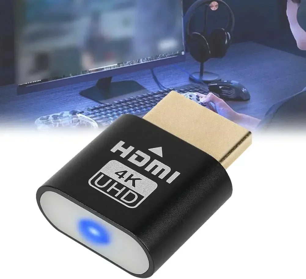4K HDMI Virtual Display Adapter — High-Resolution Wireless Streaming Emulator & Dummy Plug