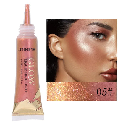 Liquid Highlighter Makeup – Pearlescent Face & Body Contour Glow, Brightening Bronzer Shimmer Illuminator Cosmetics