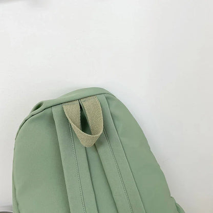 Simple Solid Color Casual Backpack | Lightweight Multifunctional Bag for School & Travel