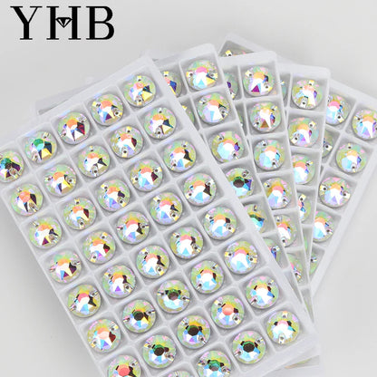 YHB XIRIUS AB Moonlight Glass Crystal — Flatback Sew-On Rhinestones for Garments, Clothes & Bags