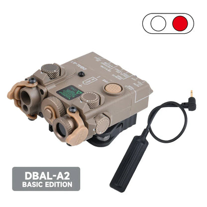DBAL A2 Tactical Aiming Device – M300/M600 Flashlight, Red/Blue/Green Optics, 20mm Rail Mount Airsoft Accessory