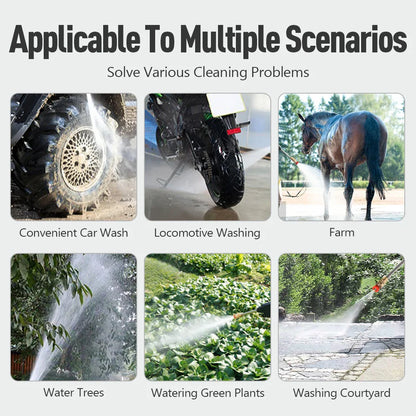 Portable High Pressure Washer | 30Bar Car Water Gun | Lithium Battery Powered | Wireless Spray Cleaner Pump for Washing