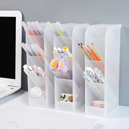 Multi-Layer Pen & Cosmetic Brush Holder – Organizer for Office and School Supplies