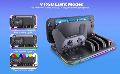 Multi-Functional Switch 2 Cooling & Charging Stand SW2139 – Fan, 10 Game Card Slots & 9 LED Light Effects