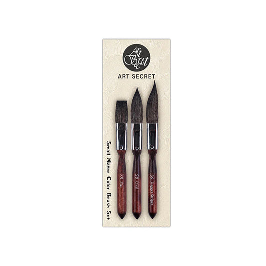 Artsecret Mini Dagger Oval Flat Squirrel Hair Brushes Set – Professional Watercolor Painting Tools
