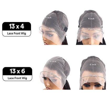 40 Inch Loose Body Wave Lace Front Wig – High-Density 13x6 HD Brazilian Black Human Hair for Women