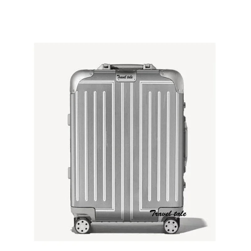 VESOCOVO Aluminum Trolley Suitcase — 20", 26", 30" Large Rolling Luggage Bag with Wheels