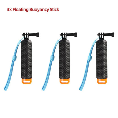 GoPro Floating Hand Grip Waterproof Handle & Selfie Stick - For GoPro Hero 13/12/11/10/9/8/7/6/5, Insta360 X4/X3, DJI Action 4/3
