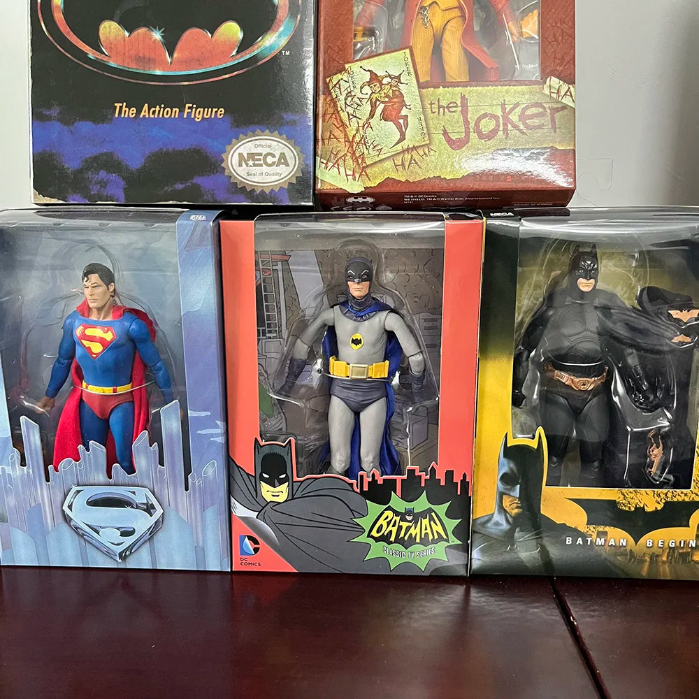 Neca Batman Joker Mafex Superman Harley Quinn Action Figures – Classic Cartoon Collectible Birthday Toys