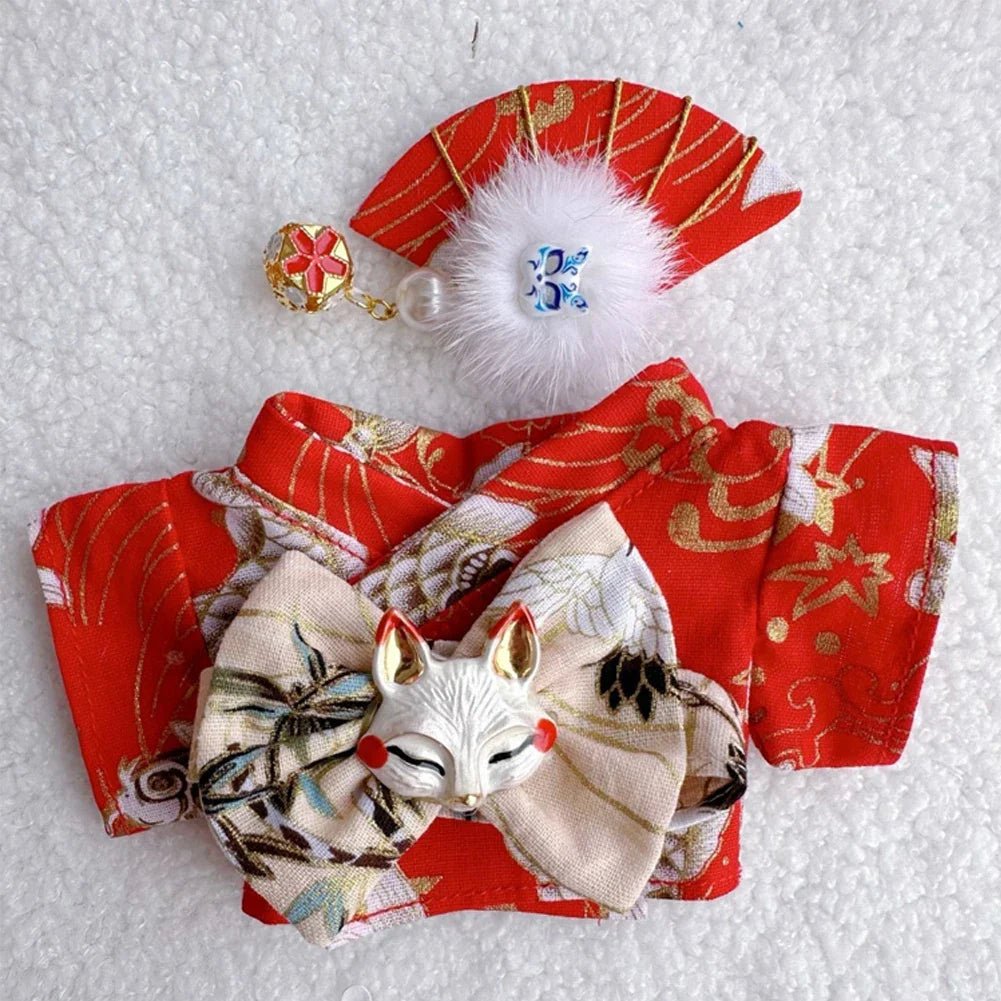 17cm Labubu V1-V3 Doll Clothes – Traditional Kimono Outfit Accessories, Fashion Gift