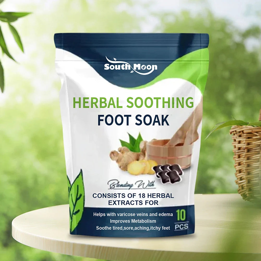 10PCS Detox Foot Soak – Herbal Lymphatic Health, Blood Circulation, Fat Burning, Stress Relief & Foot Bath Dehumidification