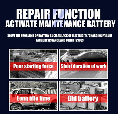 12V/24V Smart Battery Charger — 10A/12A Fast Charger with 7-Stage Pulse Repair for AGM, GEL, WET Lead-Acid Car Batteries