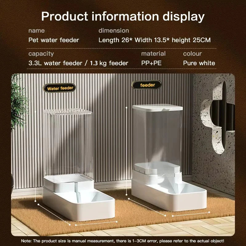 Gravity Automatic Pet Feeder – Food and Water Dispenser for Cats and Dogs