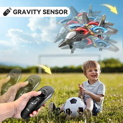 4DRC V17 RC Foam Glider Drone – Remote Control Aircraft Fighter Plane Toy for Kids, Beginners & Adults Hobby Flying Airplane