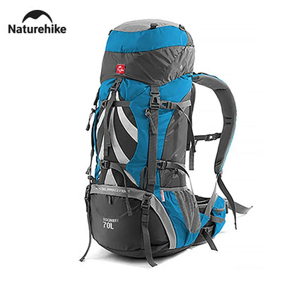 Naturehike 70L Camping Backpack — Large Capacity Ergonomic Hiking & Trekking Bag for Men with Rain Cover