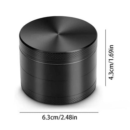 Mini 4-Layer Metal Herb Grinder — 63mm Zinc Alloy Tobacco & Dry Herb Crusher for Smoking Accessories