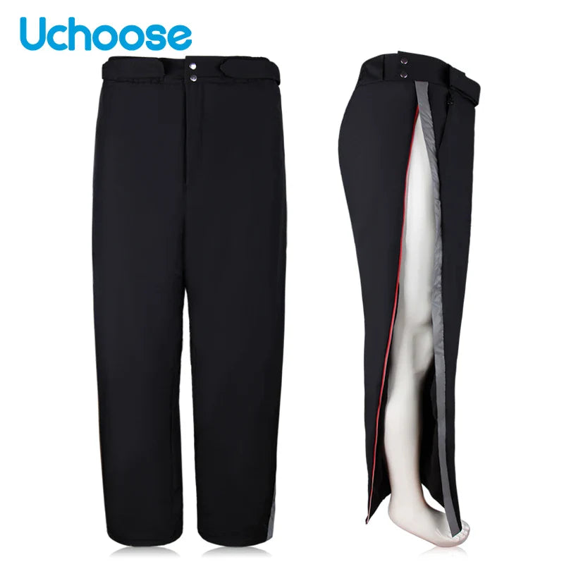 Winter Motorcycle Pants – Water & Windproof Protection, Warm Leg Covers with Knee Pads for Men, Fall-Proof Cycling Leggings