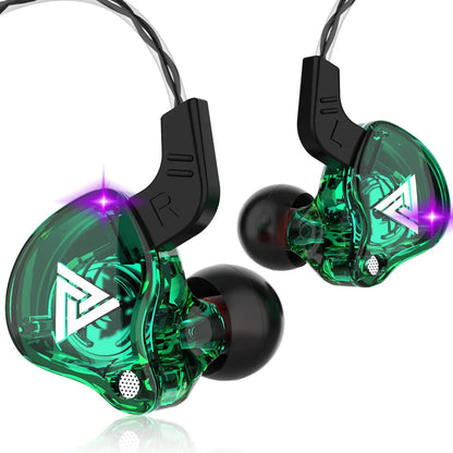 QKZ AK6 In-Ear Earphones - 6 Dynamic Drivers, Stereo Headphones with Mic, Sports HIFI Subwoofer Monitor Earbuds