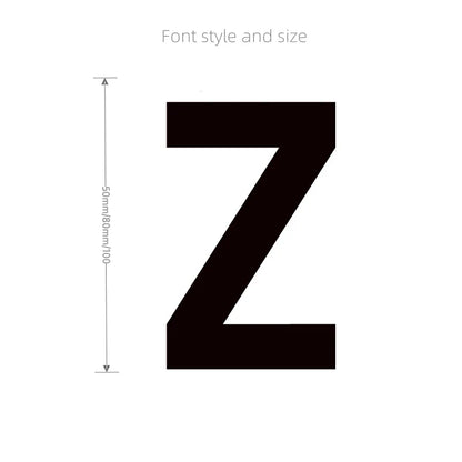 3D Mirror Acrylic Alphabet Wall Stickers – Black English Letters & Numbers for Personalized Door & Room Decor