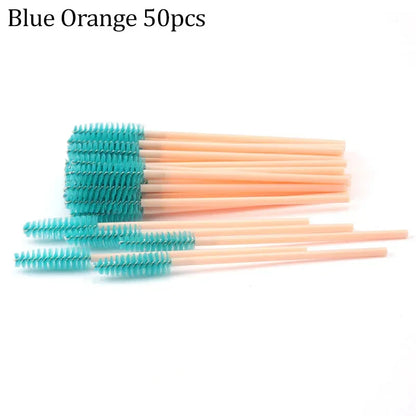 50PCS Reusable Eyelash Brushes – Mascara Wands Spoolers for False Lashes & Eyelash Extensions