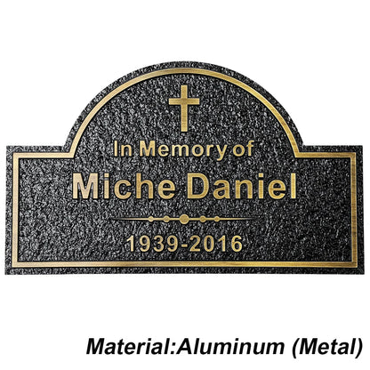Personalized Memorial Plaque – Custom Engraved Grave Marker for Loved Ones or Pets (Dog & Cat), Remembrance Plaques