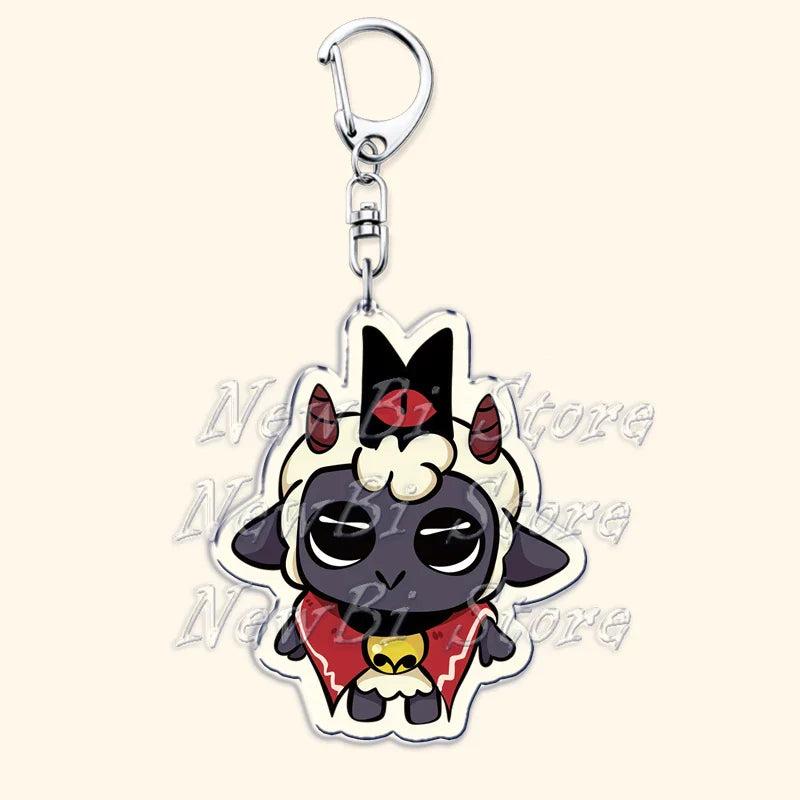 Funny Dark Video Game Sheep Keychain – Cute Lamb & Goat Bag Accessory Gamer Gift