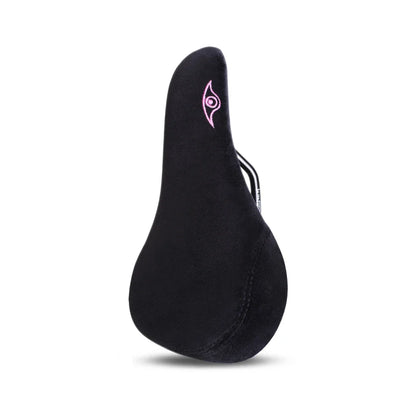 Funsea Wheelie Bike Seat – Pink Flannelette Stunt Saddle for Girls with 8mm Rail & Embroidered Logo