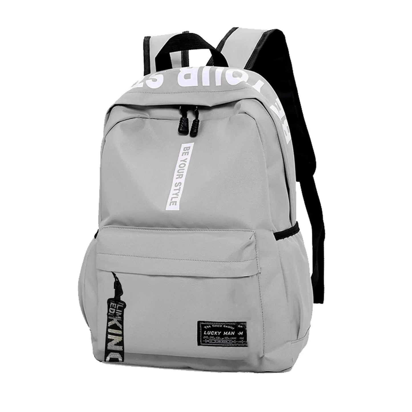 Lightweight Student Backpack – Custom Logo Casual Dual-Shoulder Bag with Arc Straps & Durable Oxford Fabric