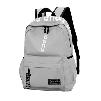 Lightweight Student Backpack – Custom Logo Casual Dual-Shoulder Bag with Arc Straps & Durable Oxford Fabric