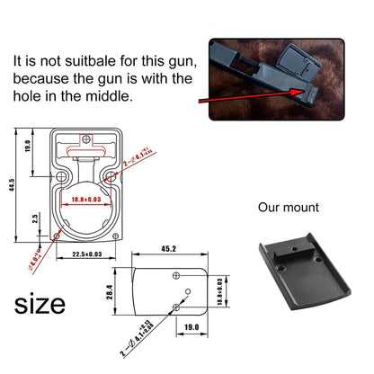 Mini RMR Red Dot Sight – Collimator Rifle Reflex Scope, Fits 20mm Weaver Rail, for Airsoft and Hunting Rifle