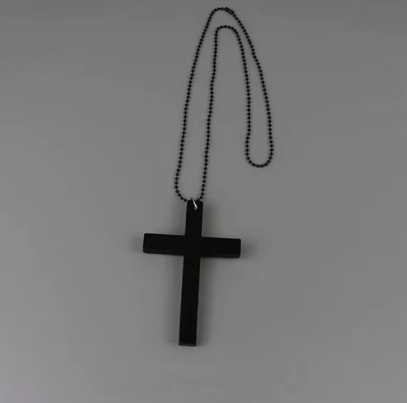 Trendy Punk Gothic Wood Cross Pendant Necklace for Men & Women – Vintage Black Hip Hop Y2K Party Jewelry Gift