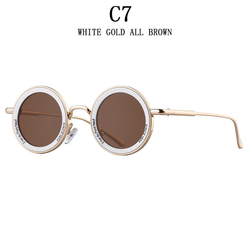 Round Steampunk Sunglasses — Vintage Punk Retro Fashion Glasses for Men & Women
