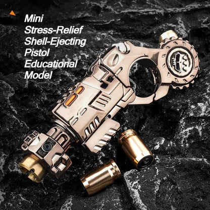 Shell-Ejecting Alloy Toy Pistol Set – Mini Finger Spinning Top Fidget & Sensory Desk Gadget for Teens