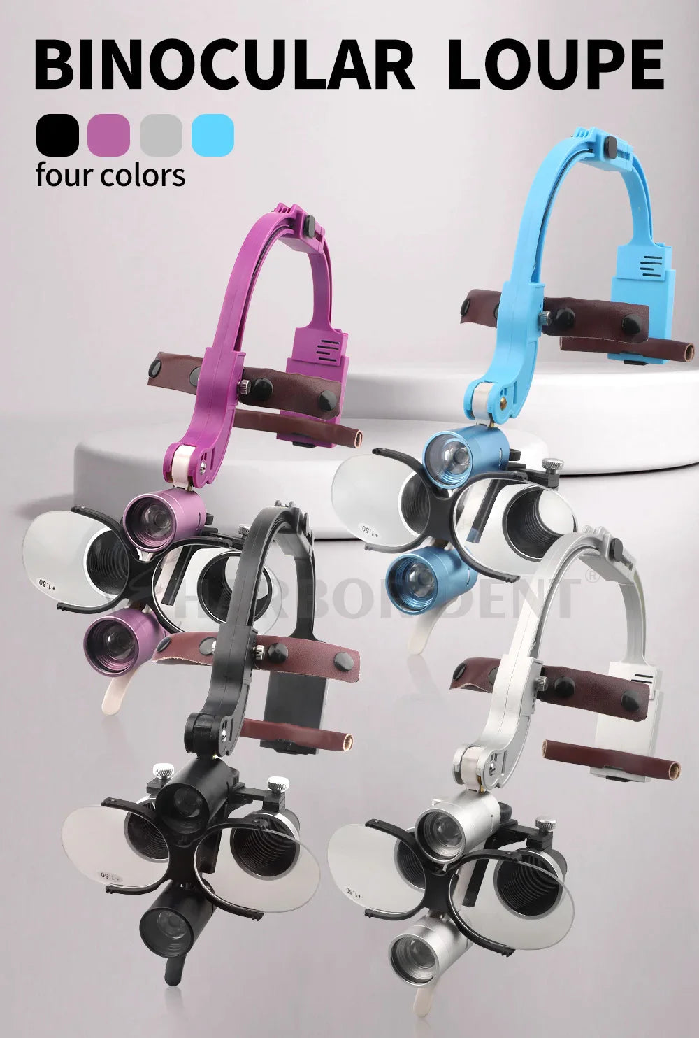 Dental Loupes LED Headlight – 2.5X/3.5X Magnification Binocular Surgical Magnifier with Comfortable Headband