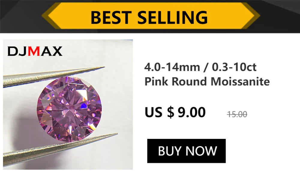 1CT Lab-Grown Moissanite Diamonds – D Color VVS1 Loose Gemstones, Full Size 0.7mm-20mm