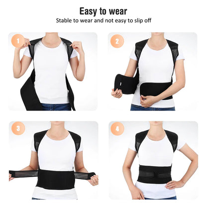 Tourmaline Magnetic Heated Vest — Self-Heating Thermal Clothing, Lumbar Waist Brace, Posture Corrector & Pain Relief Corset