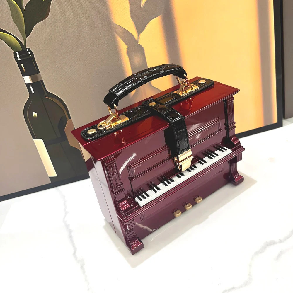 Luxury Designer Piano-Shaped Handmade Crossbody Shoulder Bag for Women – Elegant Purse, Messenger & Banquet Bag