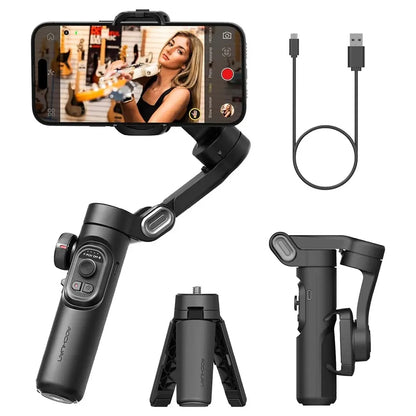AOCHUAN 3-Axis Handheld Gimbal Stabilizer – SmartXE for iPhone & Android with AI Face Tracking for TikTok & Vlog