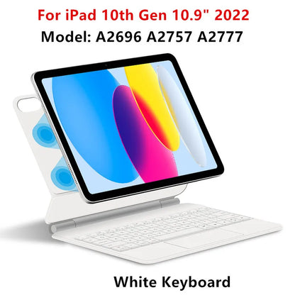 TouchPad Magic Keyboard Case for iPad Air & iPad Pro - Backlit Smart Cover with Trackpad Support for 11/13 Inch Models