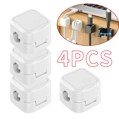 Magnetic Cable Clips – Adjustable Cord Holders for Desk Cable Management, 4/8/16/36PCS Organizer