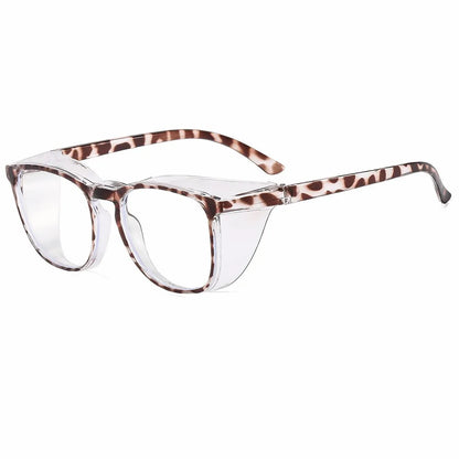 Clear Safety Glasses Anti-Fog Blue Light Blocking Square Frame Scratch Resistant Protective Work Eyewear for Men & Women Nurses