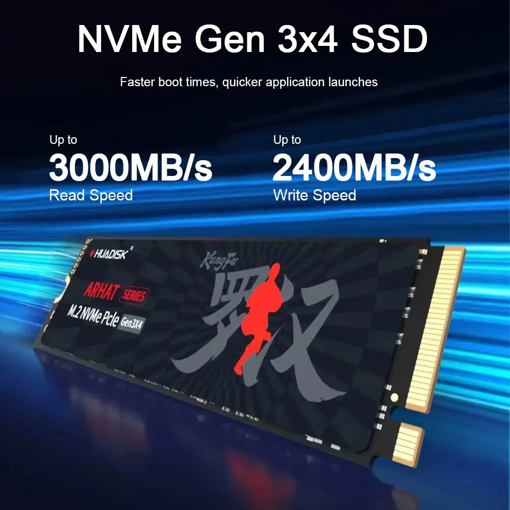 HUADISK M.2 NVMe PCIe SSD 128GB-2TB, High-Speed Internal Solid State Drive for Laptop & Desktop, M.2 2280