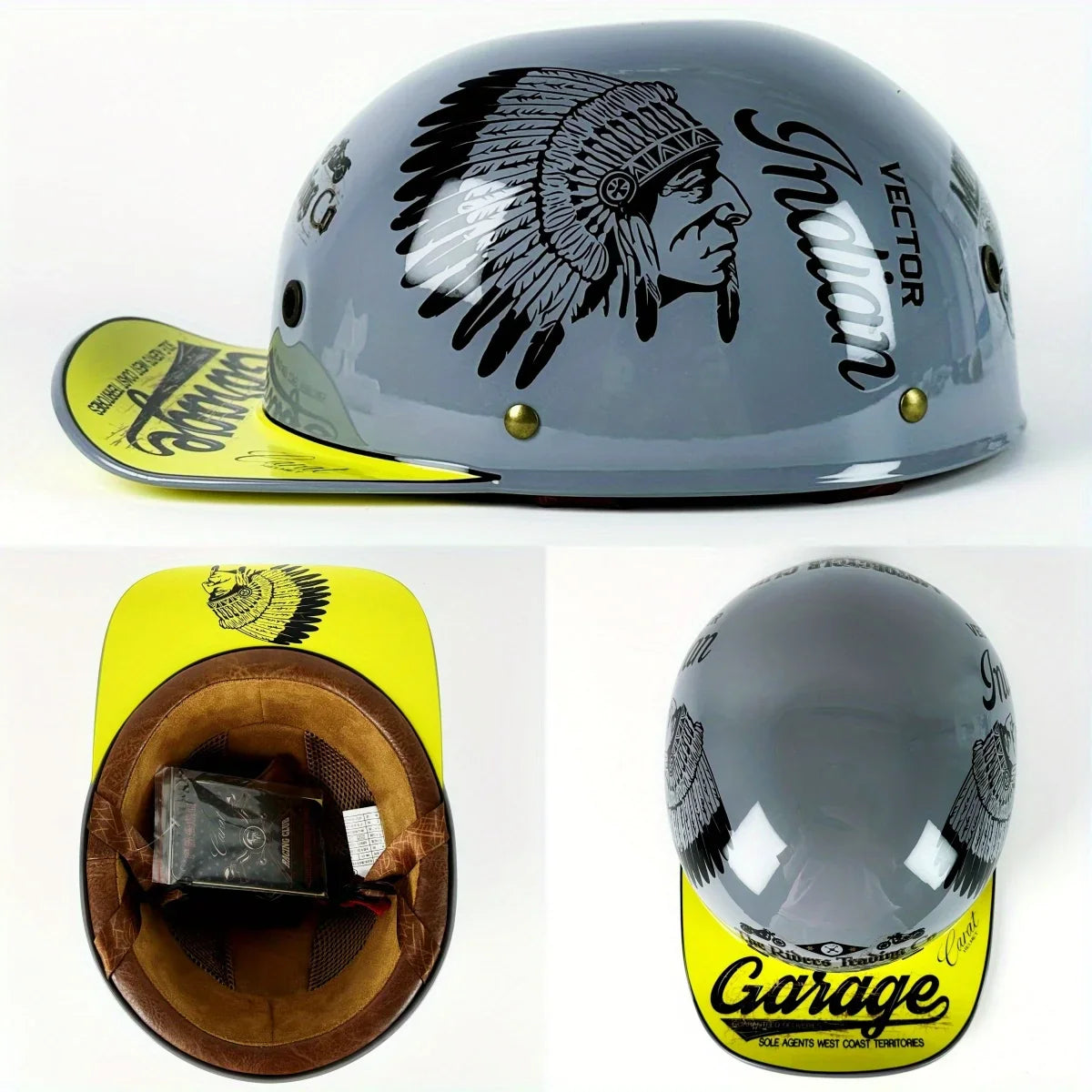 Retro Half Motorcycle Helmet – Universal Four Seasons Riding Helmet for Harley & Electric Vehicles