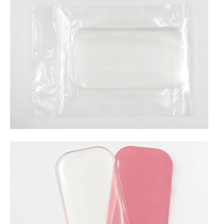 Eyelash Extension Forehead Sticker Pad – Silicone Pink Transparent Lash Tray & Pallet Holder for Makeup